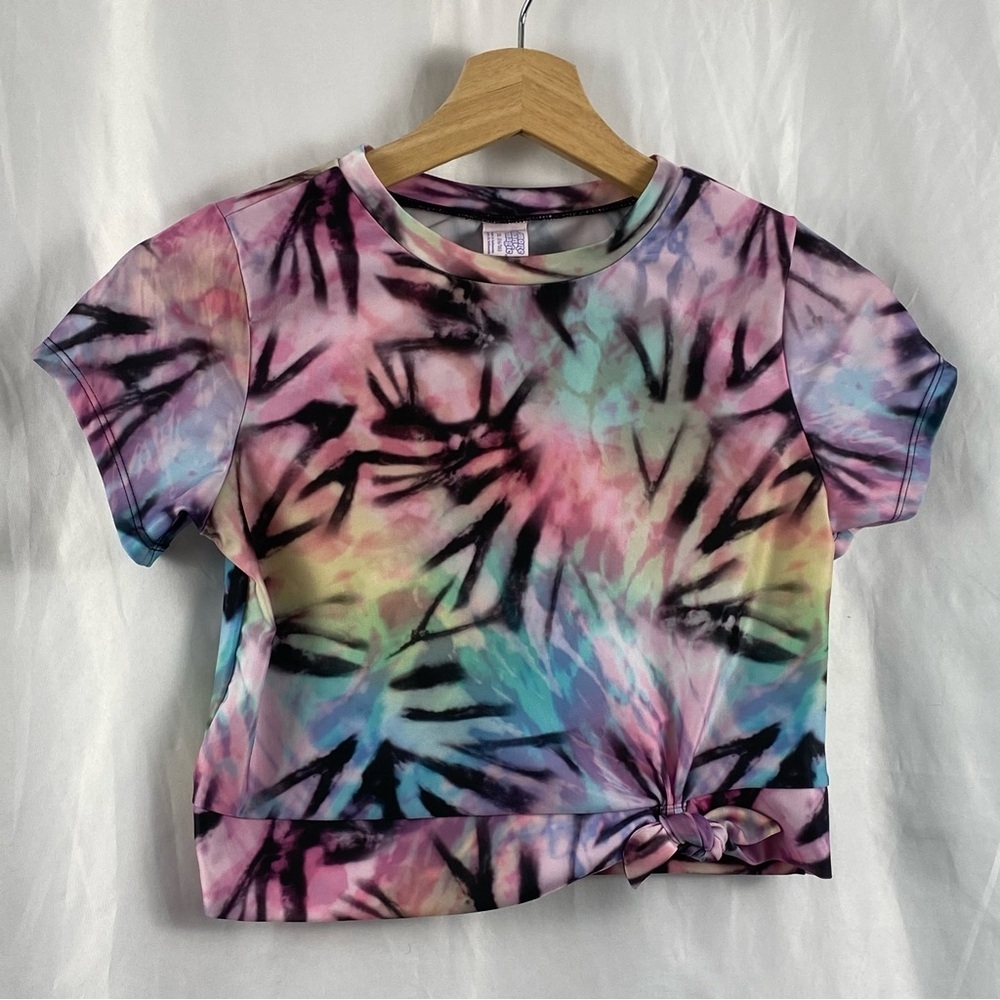 More Than Magic Tie-Dye Short Sleeve Swim Top Size XL 14/16